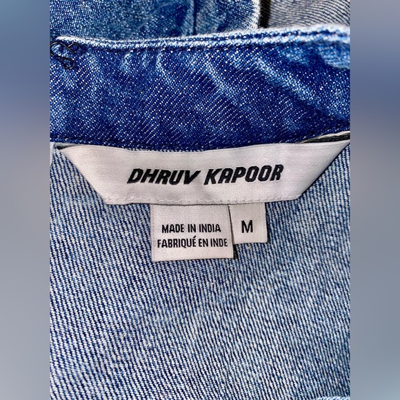 Anthropologie Dhruv Kapoor Embroidered Hearts Denim Short Sleeve Mini Dress - Picture 10 of 11